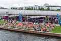 Restaurant on the embankment Spree.