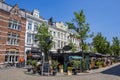 Restaurant and flower shop in the Wyck neighbourhood of Maastricht Royalty Free Stock Photo