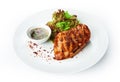 Restaurant food - chicken fillet grilled steak Royalty Free Stock Photo