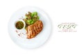 Restaurant food - chicken fillet grilled steak Royalty Free Stock Photo