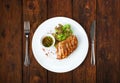 Restaurant food - chicken fillet grilled steak Royalty Free Stock Photo