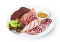 Restaurant food isolated - meat assortment plate