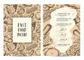 Restaurant food menu typography template