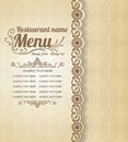Restaurant Food Menu Vintage Typographic Design Background Vector Format Eps10