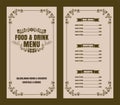 Restaurant Food Menu Vintage Typographic Design  with line icon Chalkboard Background vector format eps10 Royalty Free Stock Photo