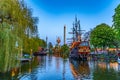 Restaurant in a form of a pirate ship at Tivoli gardens amusement park in Copenhagen, Denmark