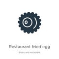 Restaurant fried egg icon vector. Trendy flat restaurant fried egg icon from bistro and restaurant collection isolated on white Royalty Free Stock Photo