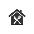 Restaurant, Home or House Icon Logo Template Illustration Design. Vector EPS 10