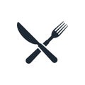 restaurant icon cross fork and knife