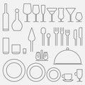 Restaurant icon set Royalty Free Stock Photo