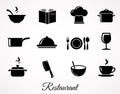 The restaurant icon set. Royalty Free Stock Photo