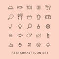 restaurant icon set. Vector illustration decorative design