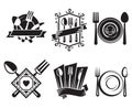 Restaurant icons Royalty Free Stock Photo