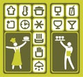 Restaurant icons set Royalty Free Stock Photo