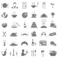 Restaurant Icons Set Royalty Free Stock Photo