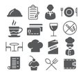 Restaurant Icons Set Royalty Free Stock Photo