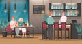Restaurant Interior Cartoon Royalty Free Stock Photo