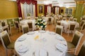 Restaurant interior at museum restaurant Vatra Neamului Royalty Free Stock Photo