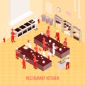 Restaurant Kitchen Isometric Composition