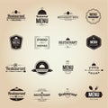 restaurant labels set. Vector illustration decorative design Royalty Free Stock Photo