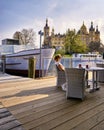 Restaurant on Lake Schwerin overlooking the castle