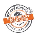 Restaurant Manager, we are hiring - printable labled