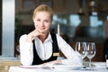 Restaurant manager woman at work Royalty Free Stock Photo