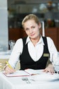Restaurant manager woman at work Royalty Free Stock Photo