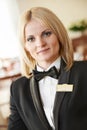 Restaurant manager woman at work place Royalty Free Stock Photo