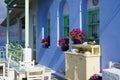 A restaurant in Masouri on the island of Kalymnos, Greece Royalty Free Stock Photo