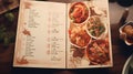 A restaurant menu book for Chinese food Royalty Free Stock Photo