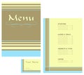 Restaurant menu and business card