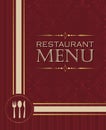 Restaurant menu design cover template in retro style 02 Royalty Free Stock Photo