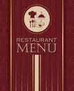 Restaurant menu design cover template in retro style 04 Royalty Free Stock Photo