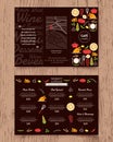 Restaurant menu design pamphlet template