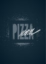 Restaurant menu design for pizza. Poster for pizzeria. Vector illustration. Royalty Free Stock Photo
