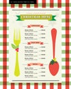 Christmas Menu Design Template Home cooking style