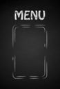 Restaurant menu frame blackboard hand drawn vintage label vector eps10 Royalty Free Stock Photo