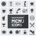 Restaurant Menu Icons Set