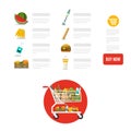 Restaurant menu items on app screen - online delivery