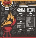 Restaurant menu layout