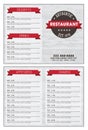 Restaurant menu Royalty Free Stock Photo