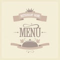 Royal vintage restaurant menu card design