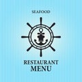 Restaurant menu seafood on a retro style design Royalty Free Stock Photo