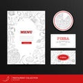 Restaurant menu. Set of template.