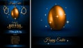 Restaurant Menu template for 2017 Easter celebration with a Golden egg