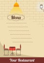 Retro Style Restaurant Menu Vector Template Royalty Free Stock Photo