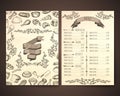 Restaurant menu template.