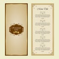 Restaurant menu vector design template - vintage style