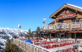 Restaurant in the mountains. Meribel Ski Resort